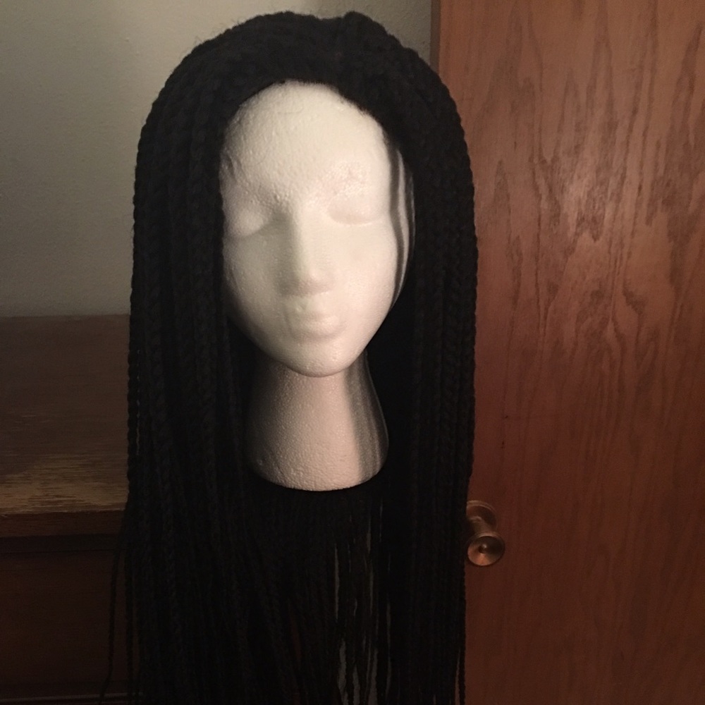 Braided lace front wig