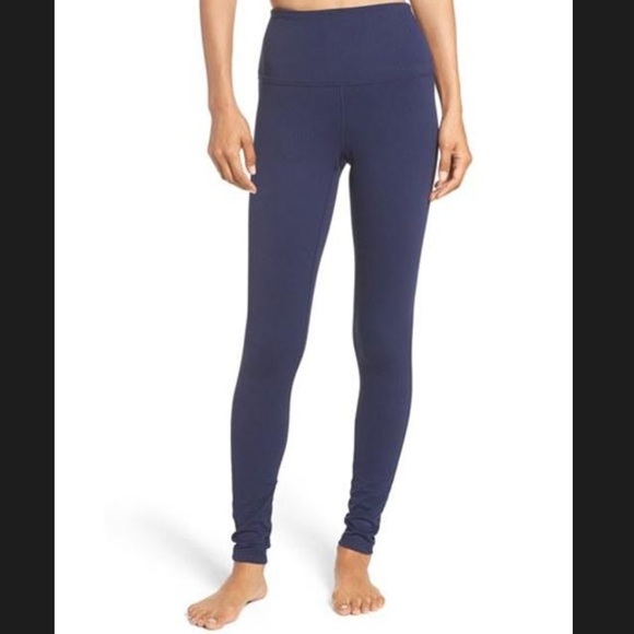 'Live In' High Waist Leggings (navy)