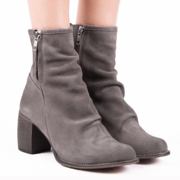 jeffrey campbell grey suede booties