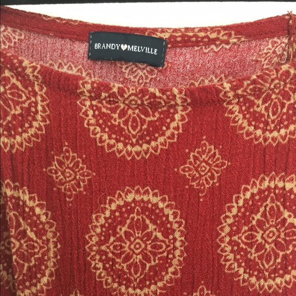 ❌SOLD❌ Brandy Melville red printed tank - Picture 3 of 4