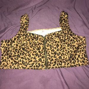 Cheetah print crop top