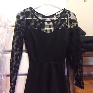 Charlotte Russe polka for sleeve dress