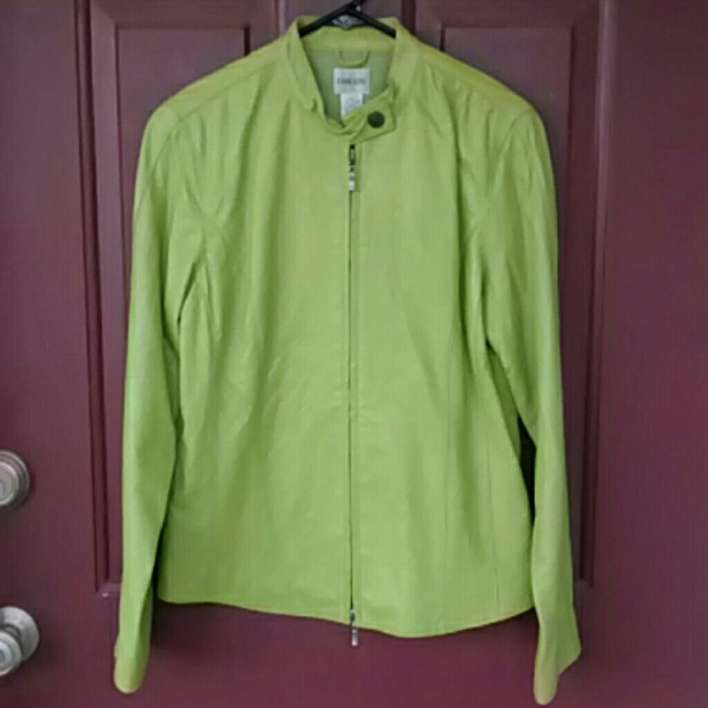 Lime Fitted Leather Jacket (M/L)