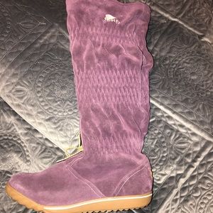 Purple Sorel Suede Boots