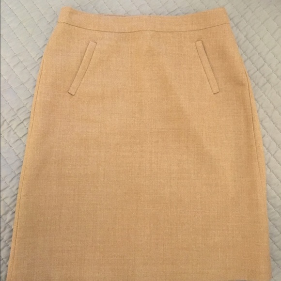 J Crew Camel Wool Skirt