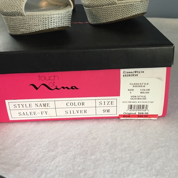 Nina - Silver SALEE studded heels - Picture 4 of 4