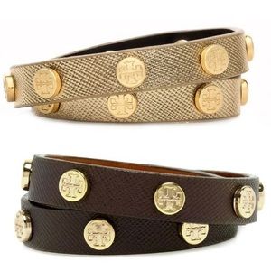 Gold Tory Burch Wrap Bracelet