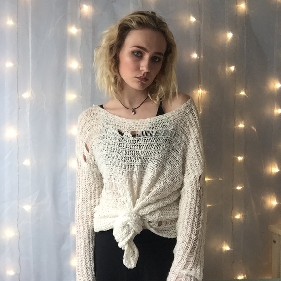 Distressed sweater