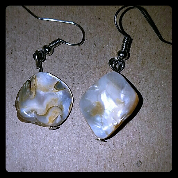 Handmade Shell earrings (free w/matching necklace)