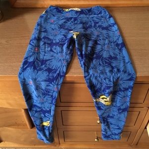 LuLaRoe Tween Blue Bumblebee Leggings