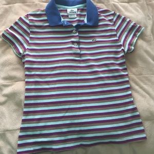Lacoste stripped polo👚 FINAL SALE