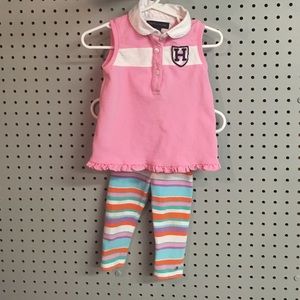 Tommy Hilfiger polo tank and legging 12 months