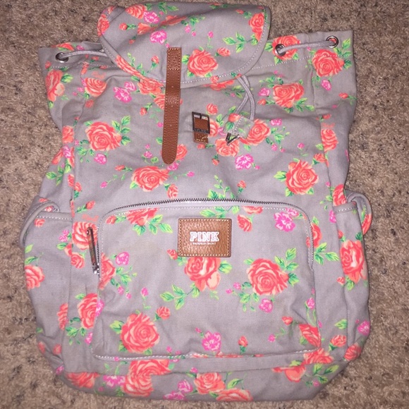 Victoria secret drawstring and buckle backpack