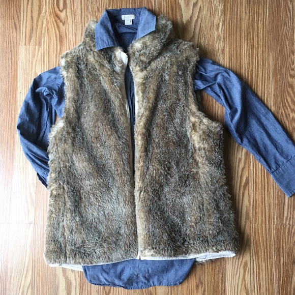Gap reversible fur vest
