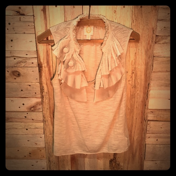 Ric Rac Anthropologie cotton sleeveless blouse