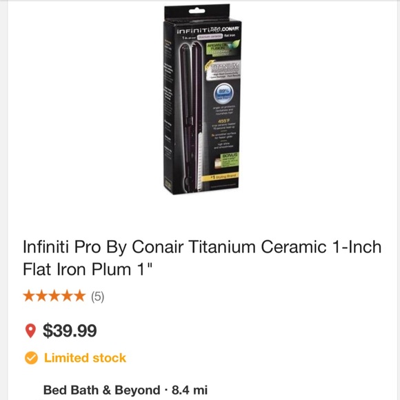 ✨New✨ Infinitipro by Conair flat iron