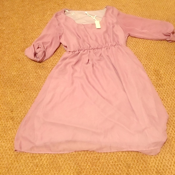Pink blushed maternity dress