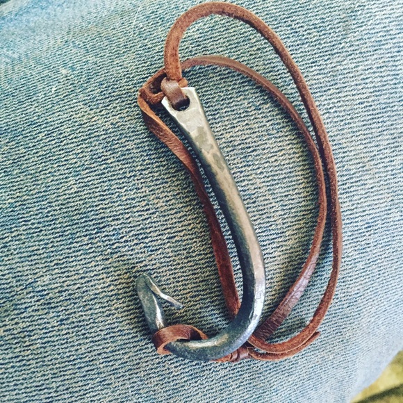 Handmade fish hook bracelet