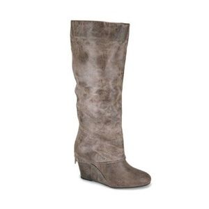 Maryn Taupe Leather Boots | Steven by Steve Madden