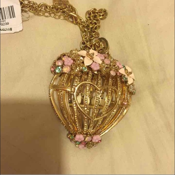 Betsey Johnson birdcage necklace