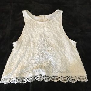 Open back laced tank