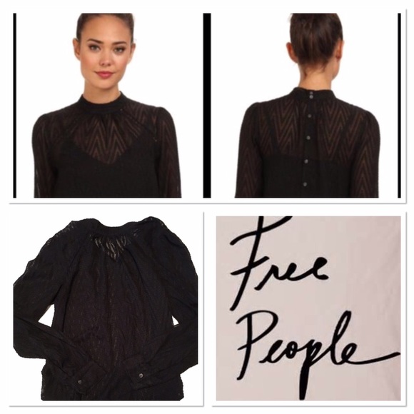 Free People Tops - Free People sheer black top