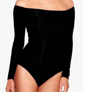 Boohoo Off the Shoulder Bodysuit