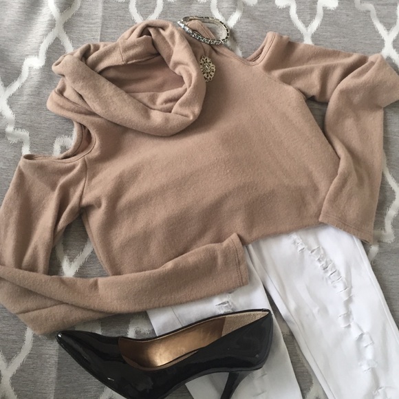 LAST ONE-M💥Cold shoulder knit top - Picture 4 of 4