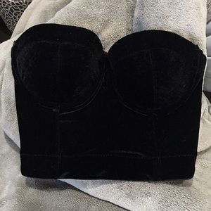 Velvet Bustier Top