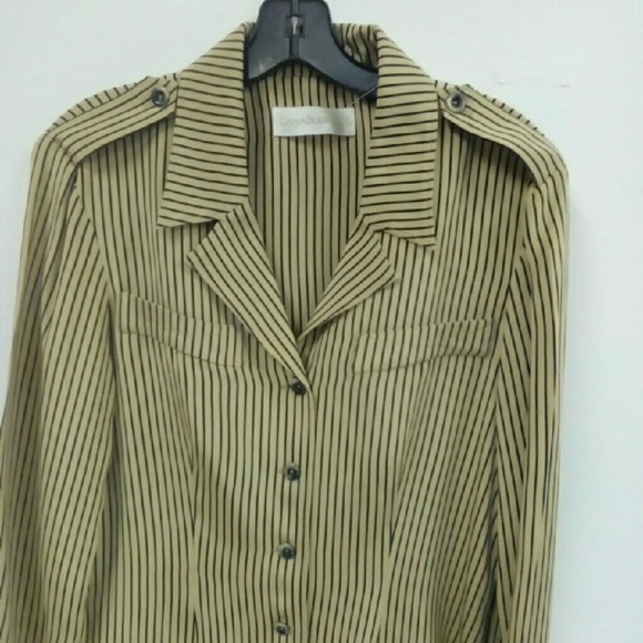 Dana Buchman Striped Top Sz. 10 - Picture 2 of 3