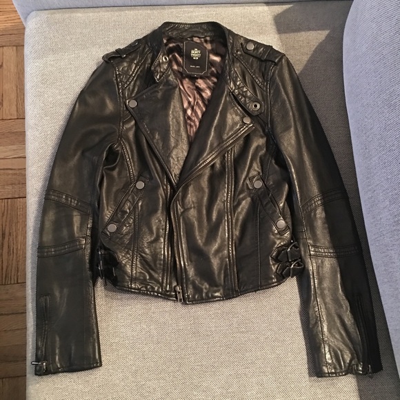 Eighty Twenty black leather jacket