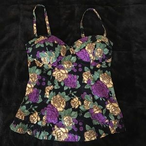 Floral corset top