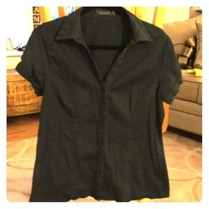 Black Short Sleeve Botton Down Shirt