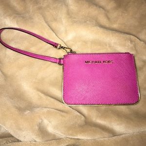 Hot pink MK wristlet