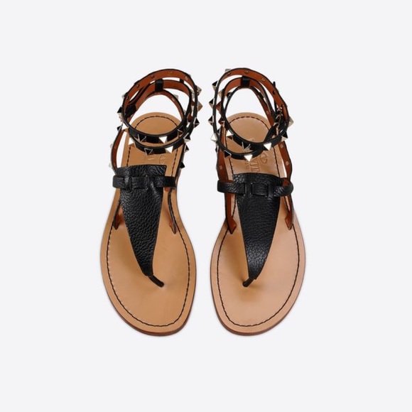 Valentino Rockstud Sandals - Black 40