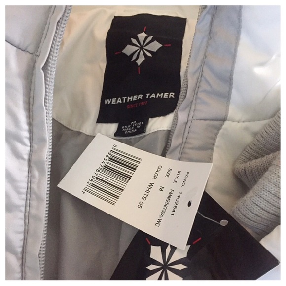 Weather Tamer White & Grey Color-block Jacket - Picture 4 of 4