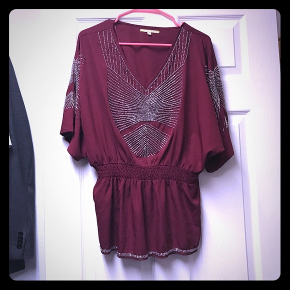 ❤MAKE OFFERS❤ Beaded Gianni bini shirt