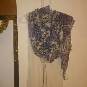 100 % Viscose ! Made in India. Purple New scarf!