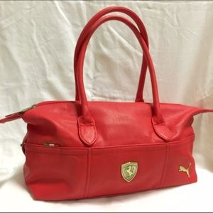 Puma Leather Purse Original Ferrari
Hand Bag.  Red