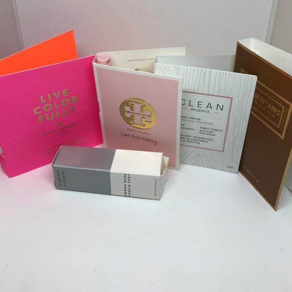 Assorted perfume samples
