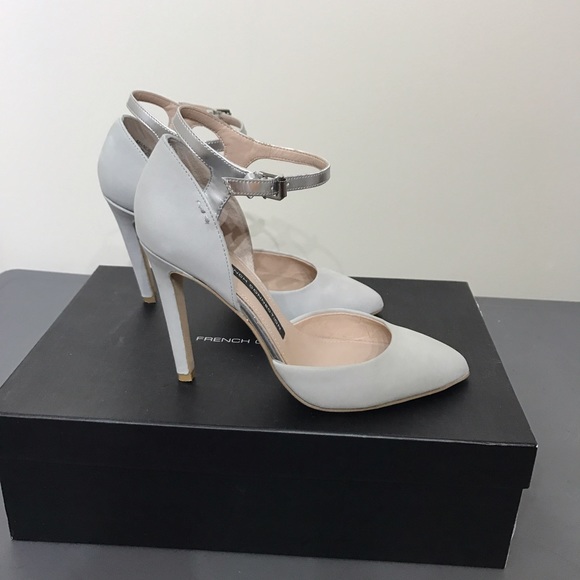 French Connection grey/silver Manuela pump sz 36 - Picture 1 of 4