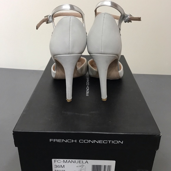 French Connection grey/silver Manuela pump sz 36 - Picture 3 of 4