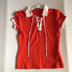 Pre-owned DOLCE&GABBANA Orange& White top🌟