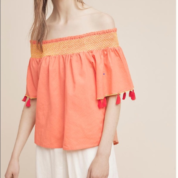 Tasseled Off-The-Shoulder Top
