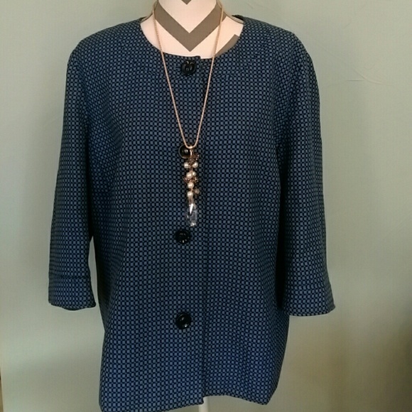 🇺🇸Covington Woman geo- print blazer plus size - Picture 1 of 4