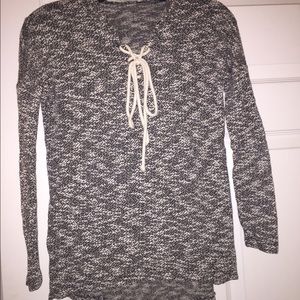 Lace up Sweatshirt