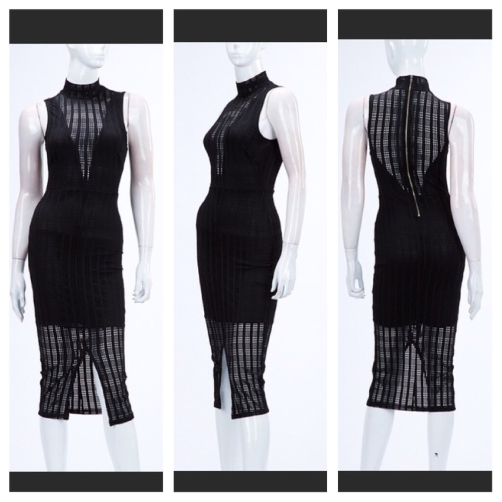 MIAMI BEACH BOUTIQUE - Mesh Midi Dress