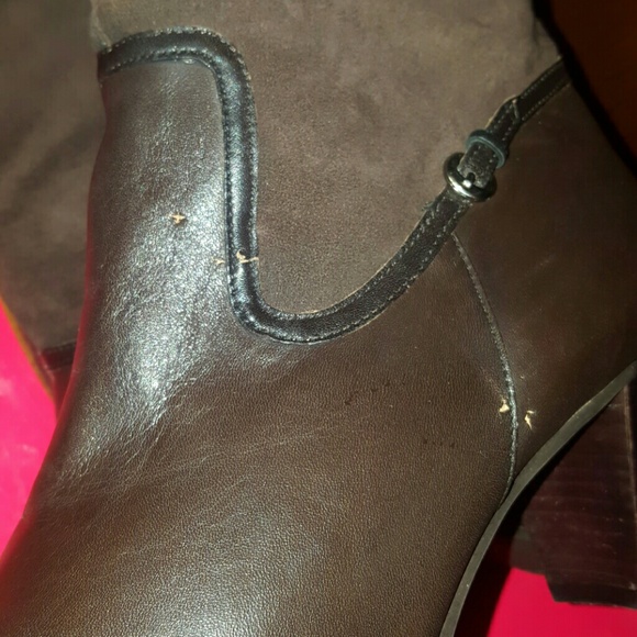TALBOTS TALL DARK BROWN SUEDE BOOTS - Picture 4 of 4