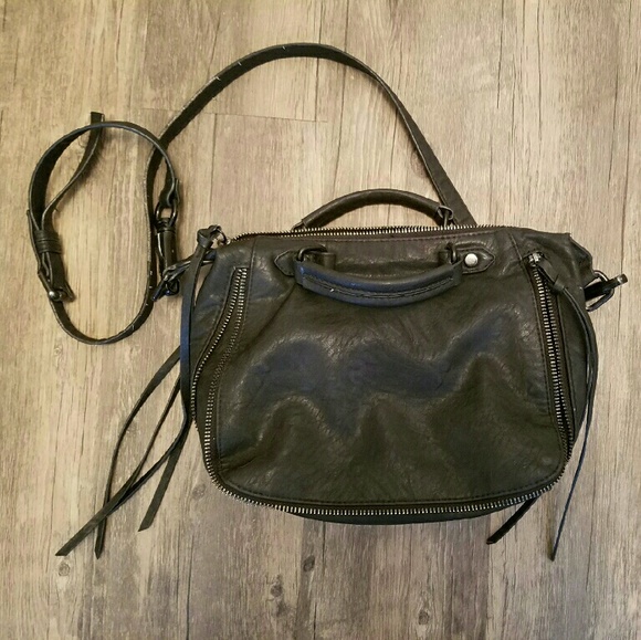FP black vegan leather crossbody purse