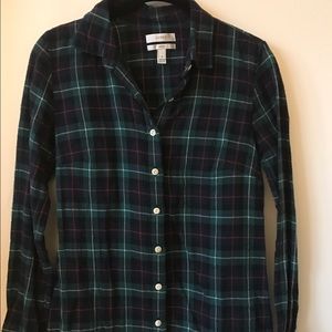 J.Crew plaid Perfect shirt, size 0